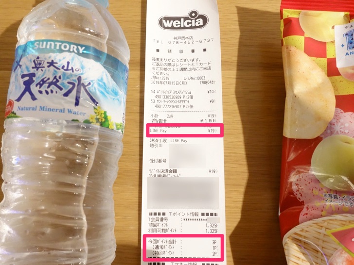 ウエルシアでLINE Pay支払いした証拠