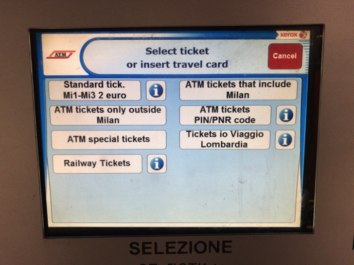 ミラノ地下鉄のチケットを買う方法