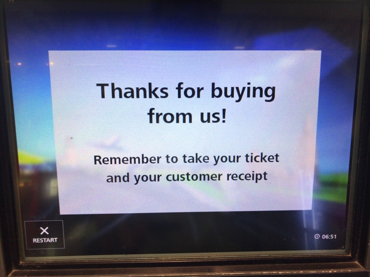 ウィーン国際空港から市内 CAT切符の買い方