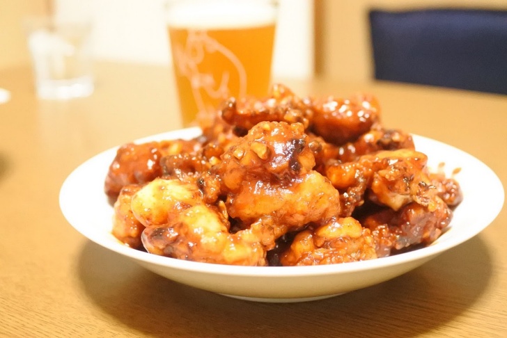 自炊で作った韓国風チキン