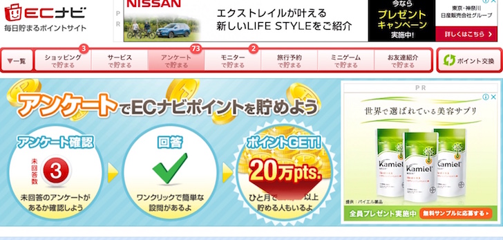 ECナビのアンケート