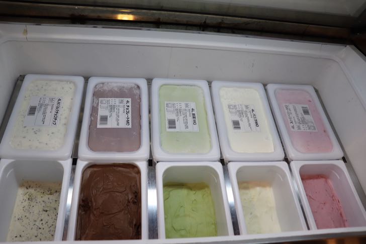 ニューフジヤホテルの夕食バイキングに用意されたアイス