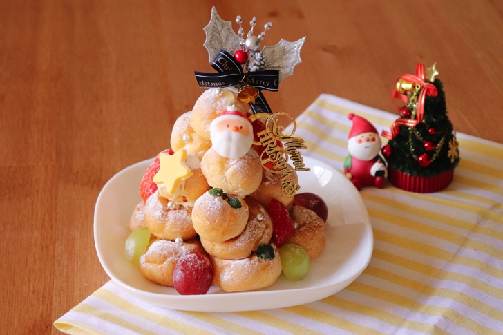 クリスマスケーキ シュークリームツリー の作り方を写真つきで紹介 ノマド的節約術